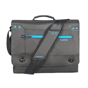 Altego Messenger Laptop Bag Mens OS Grey Blue Excellent Padded Tech Satchel